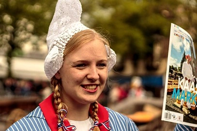 Dutch woman in traditional costume