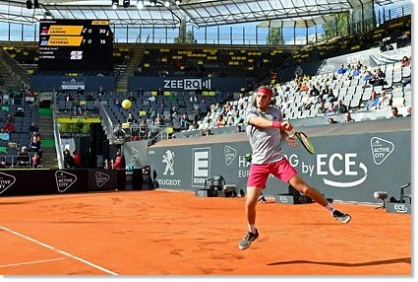 Tennis pro at tournament in Hamburg