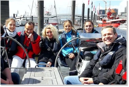 Sailing trip on the Elbe in Hamburg